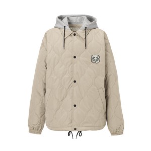 Beige Men's Onitsuka Tiger Quilted Jackets Online India | S1O-1375