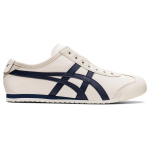 Beige / Navy Women's Onitsuka Tiger Mexico 66 Slip-on Online India | R8G-6424