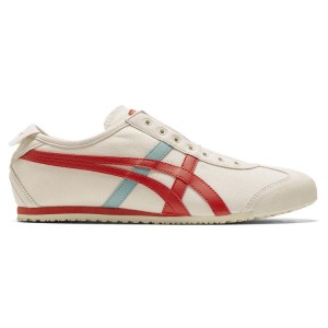 Beige / Red Men's Onitsuka Tiger Mexico 66 Slip-on Online India | B0S-6315