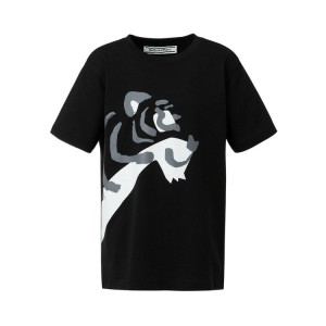 Black Kids' Onitsuka Tiger Graphic T Shirts Online India | H0B-7900