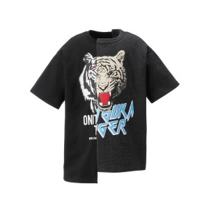 Black Kids' Onitsuka Tiger Graphic T Shirts Online India | D0N-9720