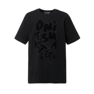 Black Men's Onitsuka Tiger Graphic T Shirts Online India | C1T-8695