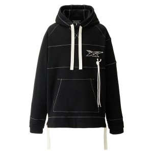 Black Men's Onitsuka Tiger Hoodie Online India | E0I-8260