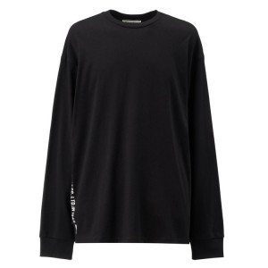 Black Men's Onitsuka Tiger LS T Shirts Online India | V9W-3973