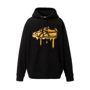 Black Men's Onitsuka Tiger Sweat Hoodie Online India | T6E-2063