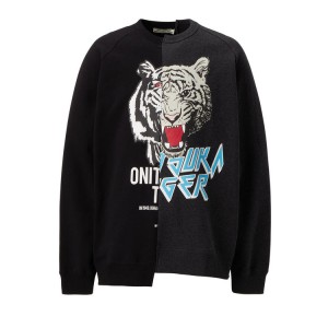 Black Men's Onitsuka Tiger Sweatshirts Online India | I8A-3537