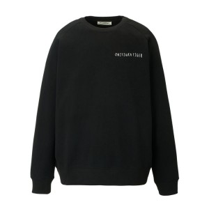 Black Men's Onitsuka Tiger Sweatshirts Online India | N8W-1746