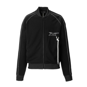 Black Men's Onitsuka Tiger Track Top Jackets Online India | K4I-8794