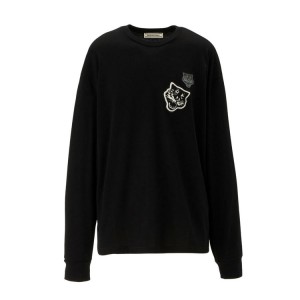 Black Women's Onitsuka Tiger LS T Shirts Online India | X2P-3442