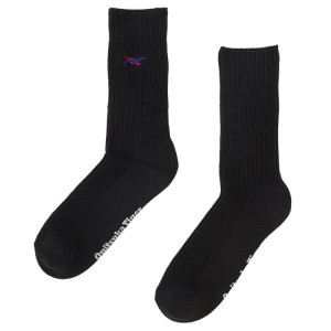 Black Women's Onitsuka Tiger Middle Socks Online India | D1D-5536