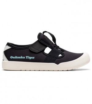 Black / Black Kids' Onitsuka Tiger Mexico 66 Sandals Online India | B8U-8013