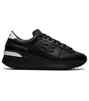 Black / Black Women's Onitsuka Tiger Lawnship Pf Sneakers Online India | P0D-3052