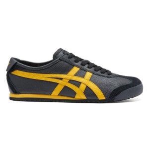 Black / Yellow Women's Onitsuka Tiger Mexico 66 Online India | N2L-8477