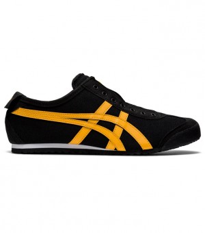 Black / Yellow Women's Onitsuka Tiger Mexico 66 Slip-on Online India | U6Q-4760