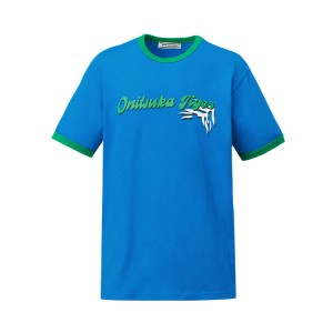 Blue Women's Onitsuka Tiger Graphic T Shirts Online India | E9Q-1909