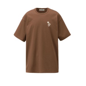 Brown Men's Onitsuka Tiger Graphic T Shirts Online India | N4I-8025