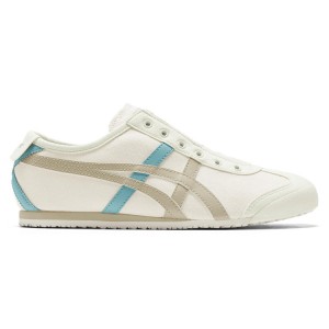 Cream / Green Women's Onitsuka Tiger Mexico 66 Slip-on Online India | W7U-7153