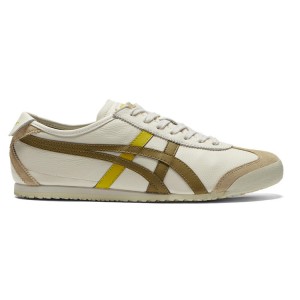 Cream / Olive Women's Onitsuka Tiger Mexico 66 Online India | S0A-1574