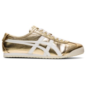 Gold / White Women's Onitsuka Tiger Mexico 66 Online India | S6N-3055