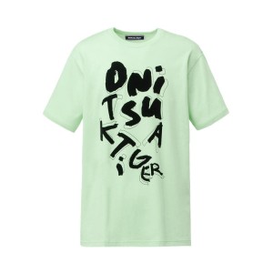 Green Men's Onitsuka Tiger Graphic T Shirts Online India | B1G-6518