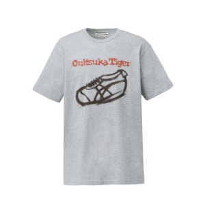 Grey Men's Onitsuka Tiger Graphic T Shirts Online India | D5M-9730