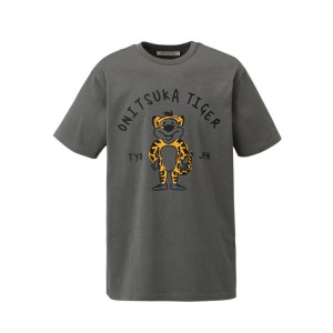 Grey Men's Onitsuka Tiger Graphic T Shirts Online India | L9J-9620