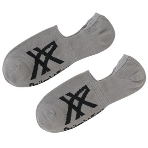 Grey / Black Men's Onitsuka Tiger Invisible Socks Online India | X2N-0195