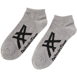 Grey / Black Women's Onitsuka Tiger Ankle Socks Online India | Z4W-1160