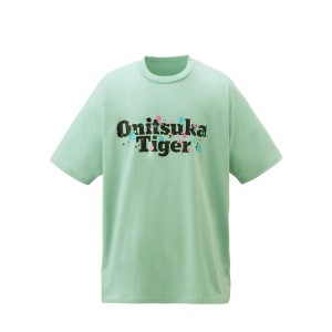 Light Green Women's Onitsuka Tiger Graphic T Shirts Online India | J9X-0326