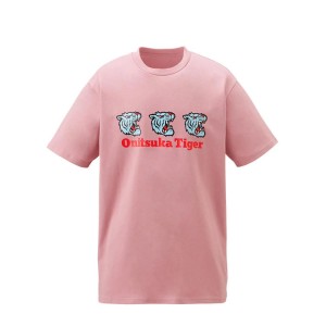 Light Pink Men's Onitsuka Tiger Graphic T Shirts Online India | I1O-3727