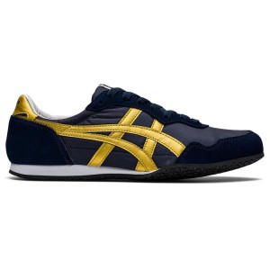 Navy / Gold Women's Onitsuka Tiger Serrano Sneakers Online India | M1K-3425