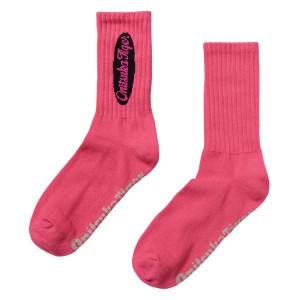 Pink / Black Men's Onitsuka Tiger Middle Socks Online India | H4J-4333