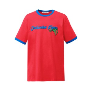 Red Men's Onitsuka Tiger Graphic T Shirts Online India | X6S-2781