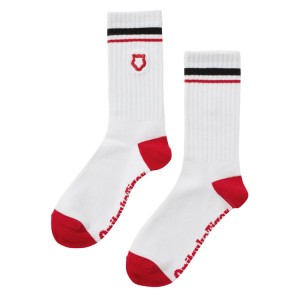 Red Women's Onitsuka Tiger Middle Socks Online India | S5I-1896