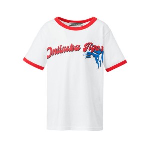 White Kids' Onitsuka Tiger Graphic T Shirts Online India | C1M-1406