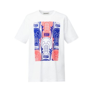 White Men's Onitsuka Tiger Graphic T Shirts Online India | V1Q-2478