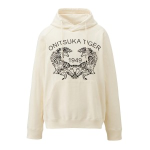 White Men's Onitsuka Tiger Sweat Hoodie Online India | V0D-8088