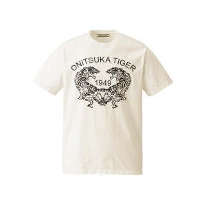 White Women's Onitsuka Tiger Graphic T Shirts Online India | Q4M-7365