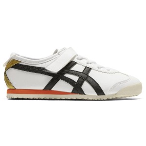 White / Black Kids' Onitsuka Tiger Mexico 66 Online India | A6Q-7167