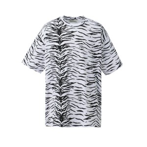 White / Black Men's Onitsuka Tiger All-over P T Shirts Online India | X0Z-9059