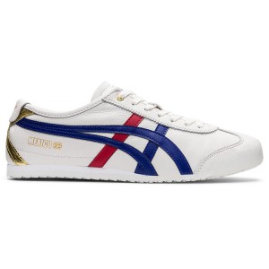 White / Dark Blue Kids' Onitsuka Tiger Mexico 66 Online India | H3H-1070