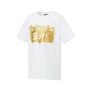 White / Gold Kids' Onitsuka Tiger Logo T Shirts Online India | J6O-8311