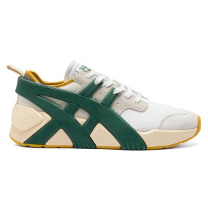 White / Green Women's Onitsuka Tiger Big Logo Trainer 2.0 Sneakers Online India | A2V-4394