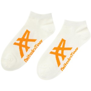 White / Orange Men's Onitsuka Tiger Ankle Socks Online India | Q5Q-0184