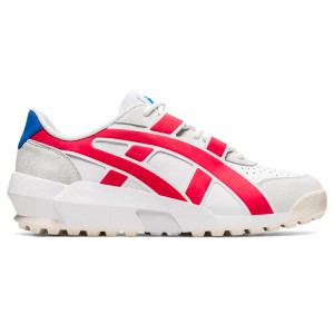 White / Red Women's Onitsuka Tiger Big Logo Trainer Sneakers Online India | O3H-9776