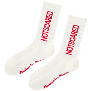 White / Red Women's Onitsuka Tiger Middle Socks Online India | I4A-5453