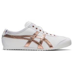 White / Rose Gold Women's Onitsuka Tiger Mexico 66 Slip-on Online India | X7C-2692