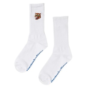 White / White Men's Onitsuka Tiger Middle Socks Online India | E4A-1977