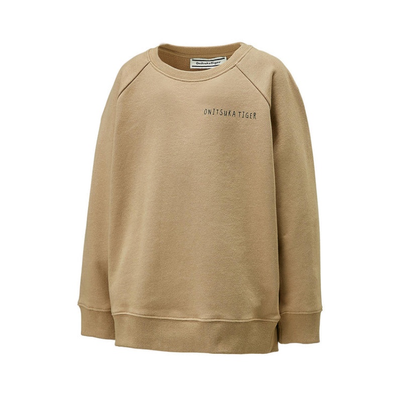 Beige Kids' Onitsuka Tiger Sweatshirts Online India | W0E-7122