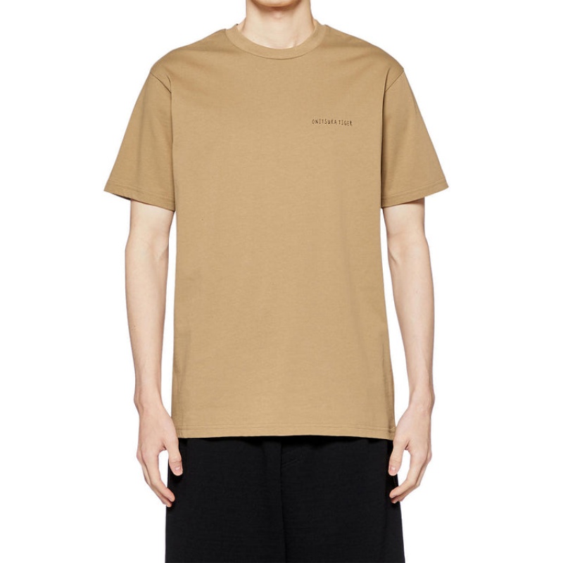 Beige Men's Onitsuka Tiger Graphic T Shirts Online India | K5V-2198